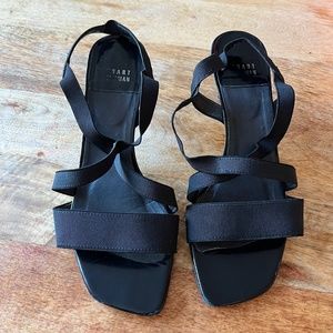 Stuart Weitzman Strappy Square Toe High Heel Sandals Size 7.5
